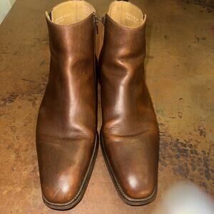 Paul Frederick Men's 11 Leather Dress Chelsea Boots Vibram Soles Made In Italy
